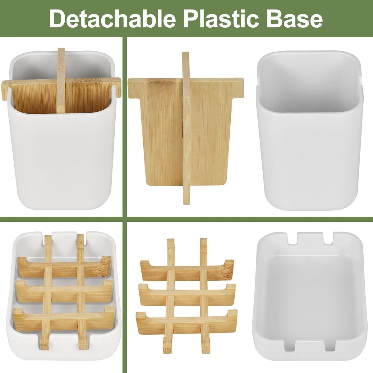 Toothbrush Holders and Soap Holder Set, Bathroom Accessories Countertop