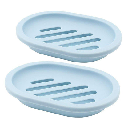Topsky Soap Dish for Shower, 2pcs Soap Dishes Soap Savers for Bar Soap, Soap Bar Holder Shower with Drip Tray, Plastic Soap Holders with Drain for Kitchen Sink, Easy to Clean, Keeps The Soap Dry