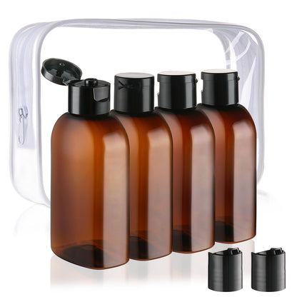 Cosywell 4pc 3.4 oz Leakproof Squeeze Bottles Travel Kit