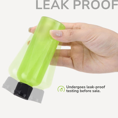 LISAPACK 3.4 oz Travel Bottles for Toiletries, Plastic Shampoo Containers
