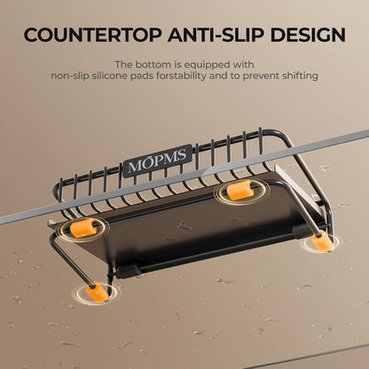 MOPMS Self Draining Soap Dish, Carbon Steel Bar Soap Holder for Shower