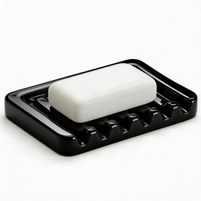 Ceramic Soap Dish Self Draining Soap Holder Bathroom Sink