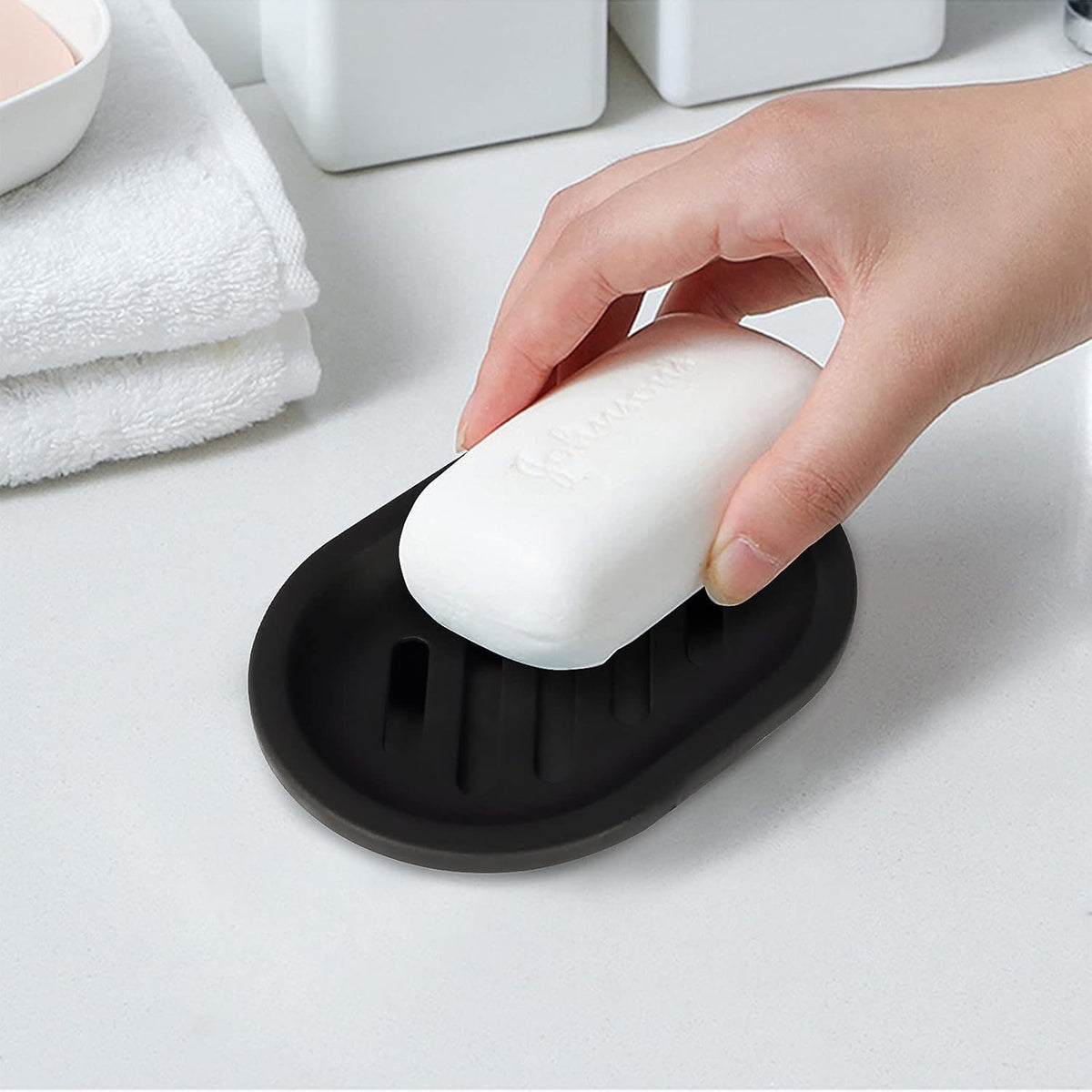 Topsky Soap Dish for Shower, 2pcs Soap Dishes Soap Savers for Bar Soap, Soap Bar Holder Shower with Drip Tray, Plastic Soap Holders with Drain for Kitchen Sink, Easy to Clean, Keeps The Soap Dry
