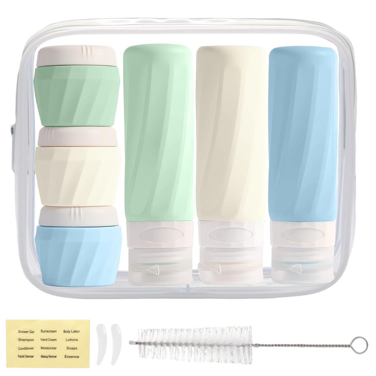 16 Pack Travel Bottles for Toiletries, TSA Approved 3oz Containers