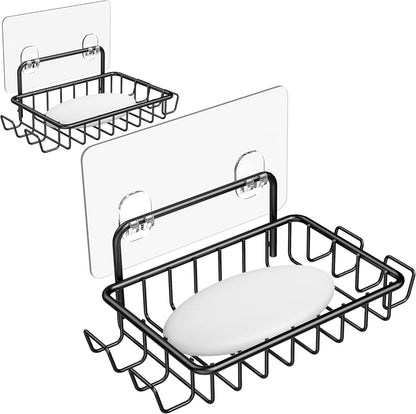 Nieifi Bar Soap Holder for Shower Wall, Adhesive Soap Dish for Bathroom