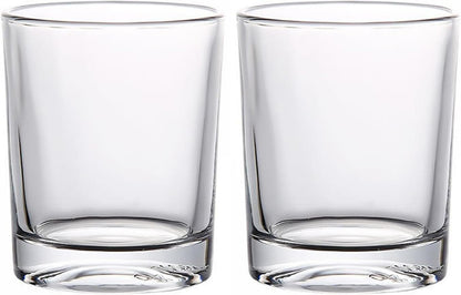 Gaolinci 2 Pcs Classic Clear Cylindrical Glass Mouthwash Cups, Bathroom Brushing Cup, 6 Oz