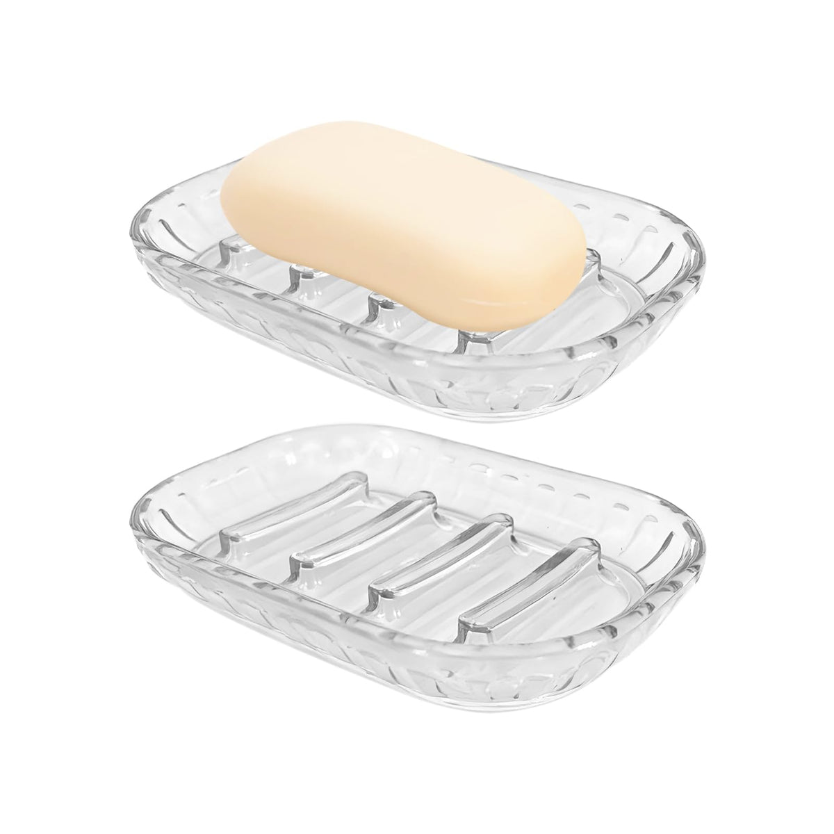 2 Pack Soap Dish Holder for Bar Soap, Bathroom Soap Dishes Bar Soap Holder