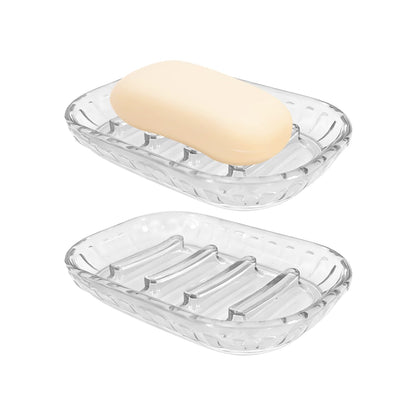 2 Pack Soap Dish Holder for Bar Soap, Bathroom Soap Dishes Bar Soap Holder