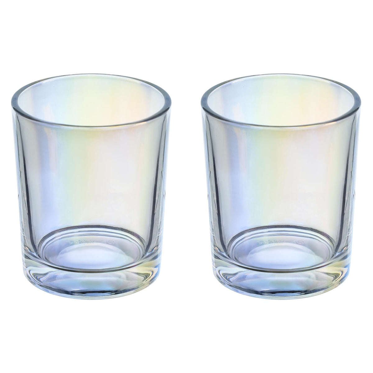 Gaolinci 2 Pcs Classic Clear Cylindrical Glass Mouthwash Cups, Bathroom Brushing Cup, 6 Oz