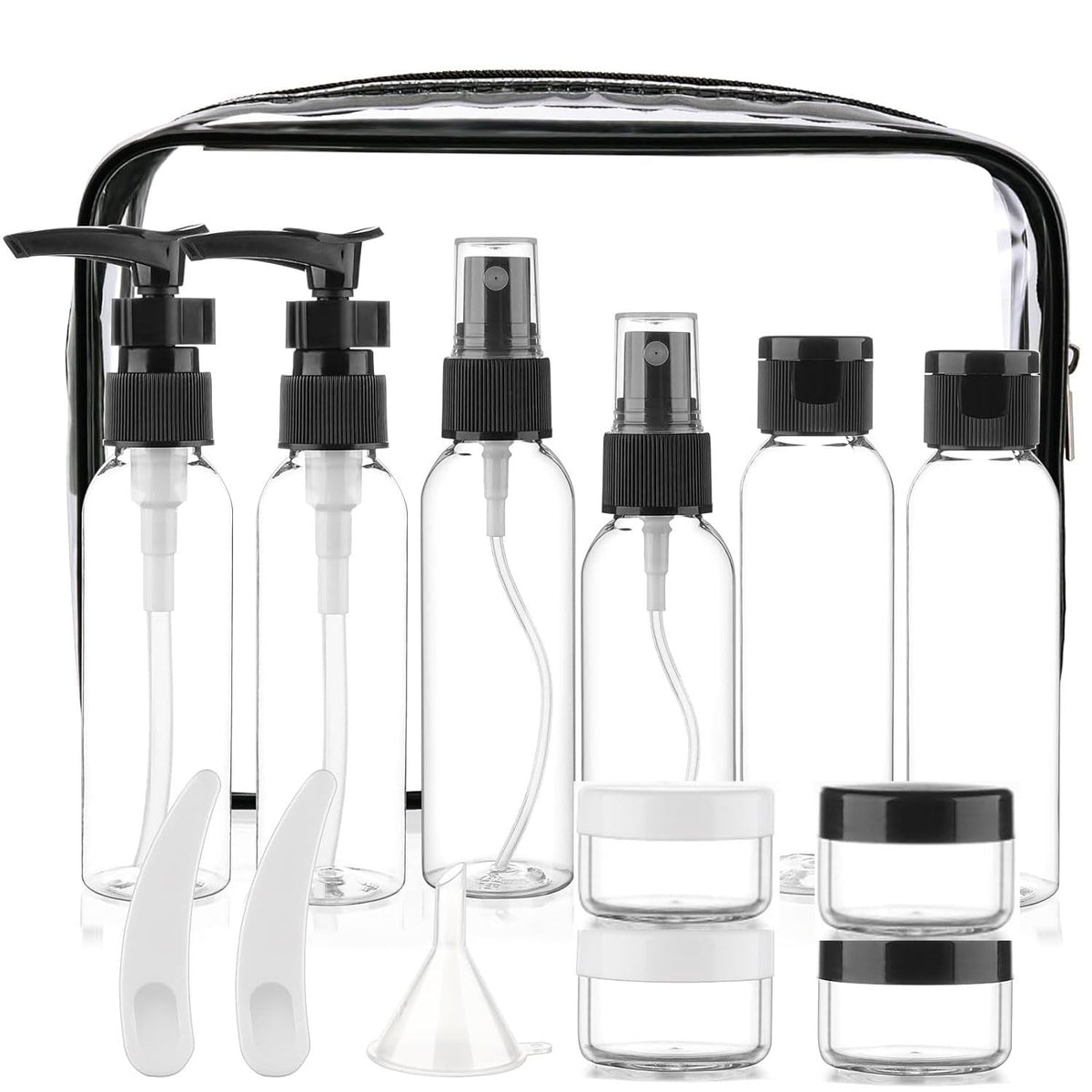 Cosywell 13-Piece 2 oz TSA Approved Travel Bottles for Toiletries Kit
