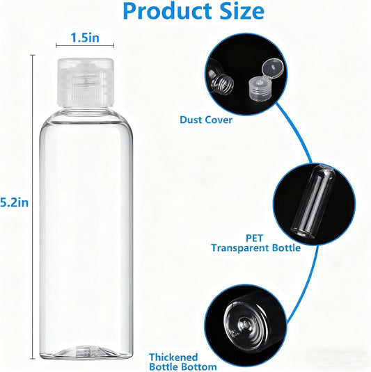 DTDNZKN 4 Pack 3.4 Oz (100ml) TSA Approved Travel Bottles for Toiletries