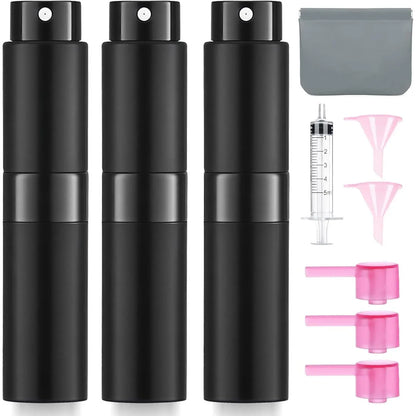6 Pack 8ML Empty Perfume Atomizer Cologne Travel Spray Bottle for Refill Portable Cologne Dispenser Mini Sprayer for Women Men Twist Tpye