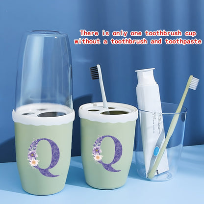 Toothbrush Cup, Portable Travel Mouthwash Cup, Dual-cup Design Multi-functional Mouthwash Cup, Lightweight and Hygienic, Essential for Travel Accommodations, Ideal for Short-term Hotel Stays, "Z" Is One of the 26 Letters No Other Meaning