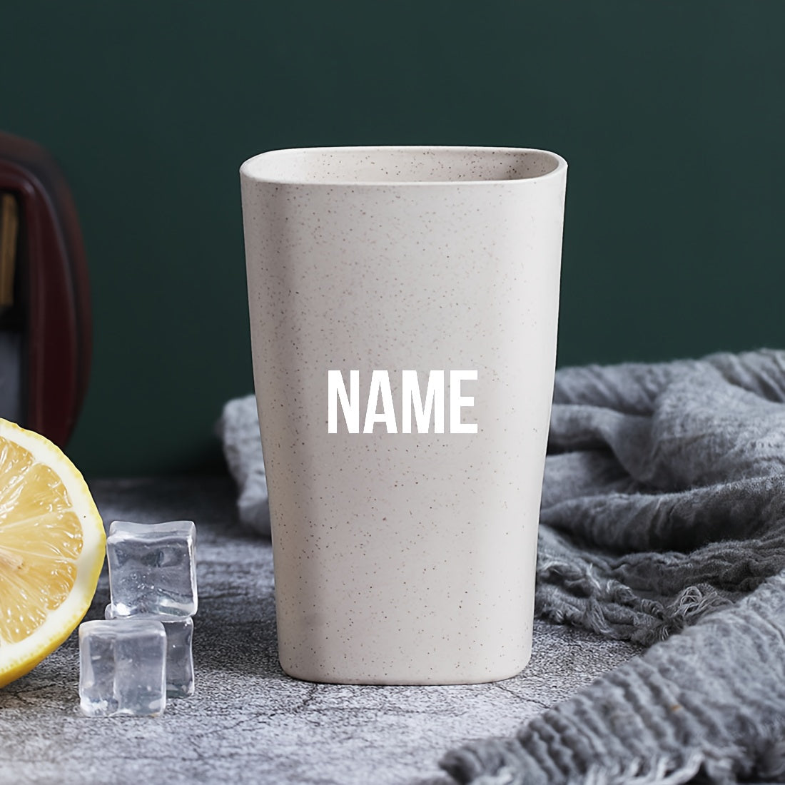 Custom Wheat Straw Thickened Plastic Mouthwash Cups, Creatively Customized and Available in Multiple Colors. Simple Home and Hotel Toothbrush Cups, Creative Custom Wash Cups. Bathroom Toiletries.