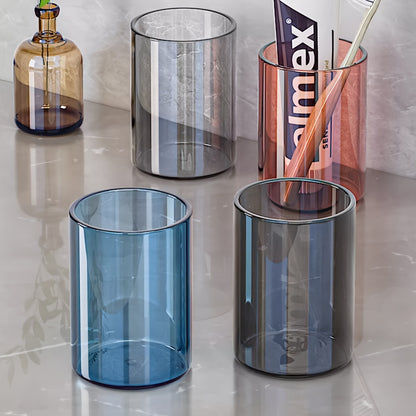 TAOSHI Couple's Mouthwash Cup, Toothbrush and Toothpaste Holder, Light Luxury Household Toothbrush and Toothpaste Storage Cup, Without Tray