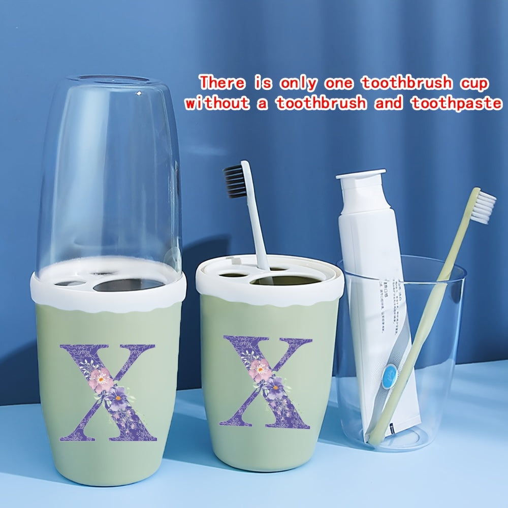 Toothbrush Cup, Portable Travel Mouthwash Cup, Dual-cup Design Multi-functional Mouthwash Cup, Lightweight and Hygienic, Essential for Travel Accommodations, Ideal for Short-term Hotel Stays, "Z" Is One of the 26 Letters No Other Meaning