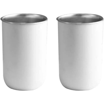 2 Pcs Stainless Steel Mouthwash Cups, Tumbler Cups,Brushing Cups