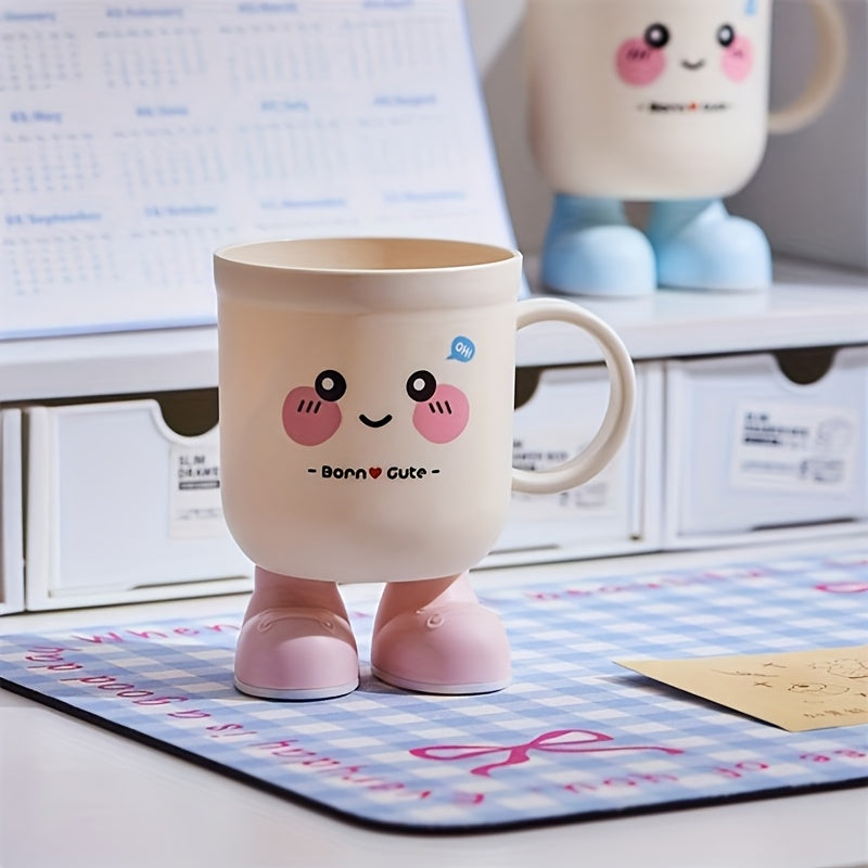 Adorable Toothbrush Cup Household Toothbrush Holder Student Dormitory Mouthwash Cup Toothbrush Holder Couples' Toothbrush Cup Brushing Cup (Pink, Blue)