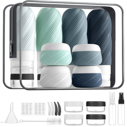 LitBear 23 Pack TSA Approved Travel Bottles for Toiletries, Leak Proof