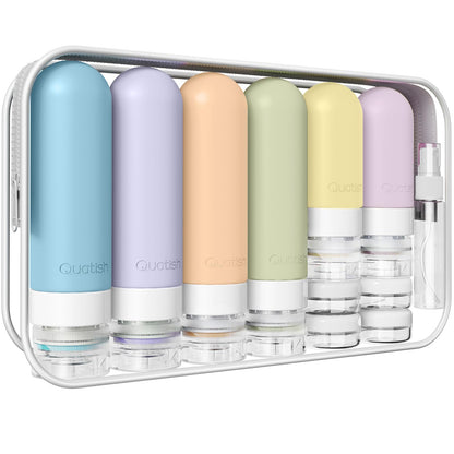 20 Pack Travel Bottles for Toiletries, Original Patented, TSA Approved Travel Size Containers, Leak Proof Silicone Shampoo and Conditioner Bottles Women & Men, Airplane Cruise Essentials, Black