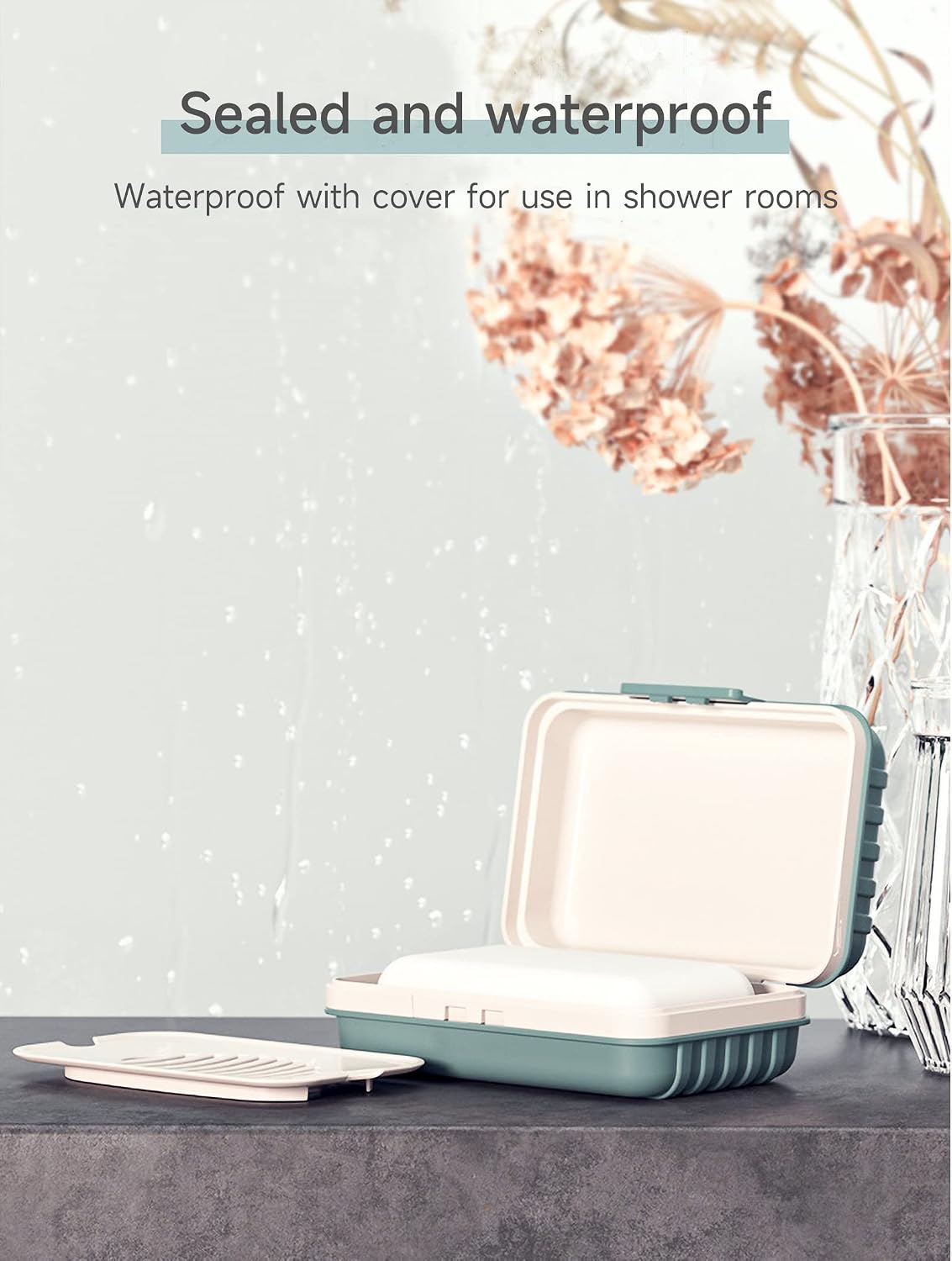 Doter Travel Soap Holder with Lid - Draining Soap Box for Shower -Compact Travel Soap Case Leak-Proof Design for Camping, Hiking, Gym & Outdoor Use | Keeps Soap Dry & Hygienic
