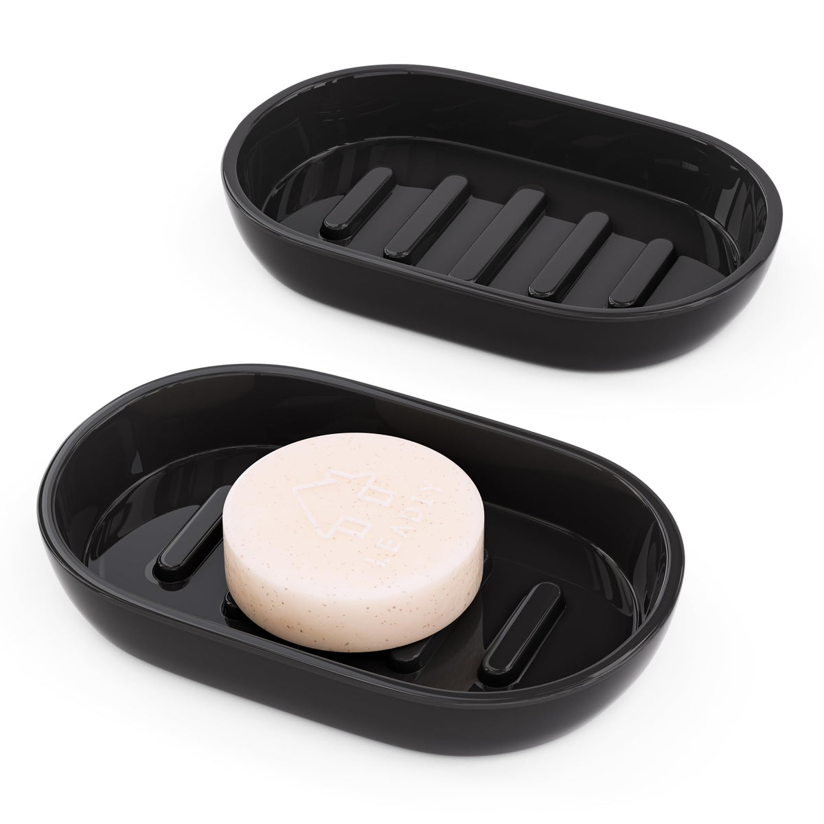 Soap Dishes for Bar Soap,2 Pack Environmentally-Friendly Bathroom Soap Dishes (Removable),2Pcs/Set Bamboo Soap Dishes Holder,Bathroom Sink Soap Dish,White