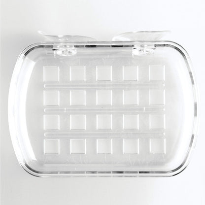 iDesign BPA-Free Plastic Suction Bar Soap Dish - 5.25" x 4" x 2", Clear,19600