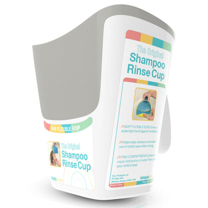 Tear-Free Bathing Experience with Rinse Cup - Soft Flexible Edge, Comfortable Handling & 40 Oz Capacity