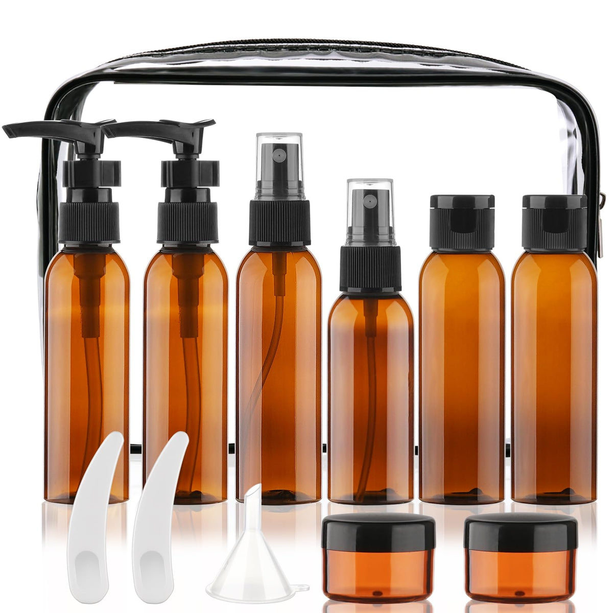 Cosywell 13-Piece 2 oz TSA Approved Travel Bottles for Toiletries Kit
