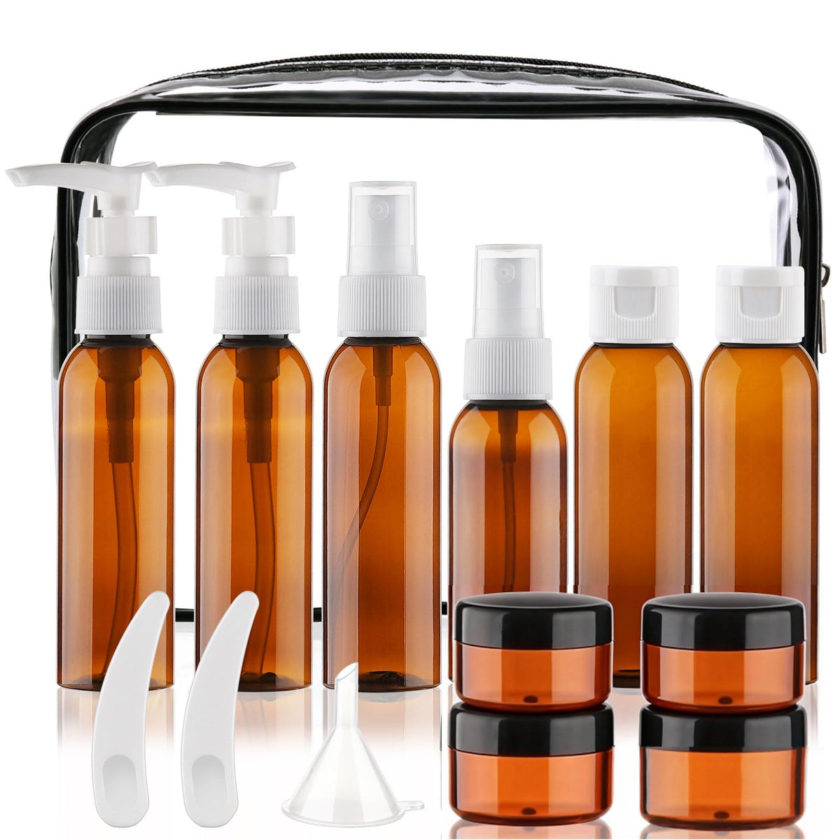 Cosywell 13-Piece 2 oz TSA Approved Travel Bottles for Toiletries Kit