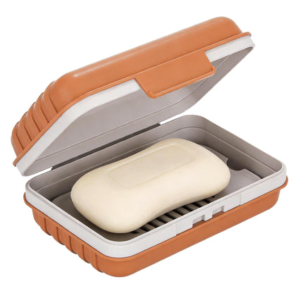 Doter Travel Soap Holder with Lid - Draining Soap Box for Shower -Compact Travel Soap Case Leak-Proof Design for Camping, Hiking, Gym & Outdoor Use | Keeps Soap Dry & Hygienic