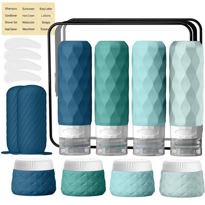 Silevoler 16Pack Travel Bottles for Toiletries, Bottles, Jars, and Covers