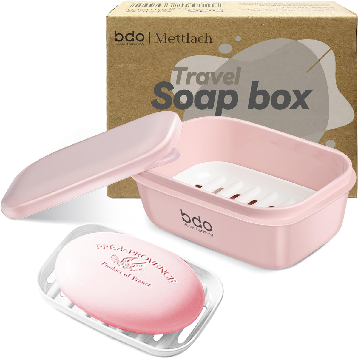 Doter Travel Soap Holder with Lid - Draining Soap Box for Shower -Compact Travel Soap Case Leak-Proof Design for Camping, Hiking, Gym & Outdoor Use | Keeps Soap Dry & Hygienic