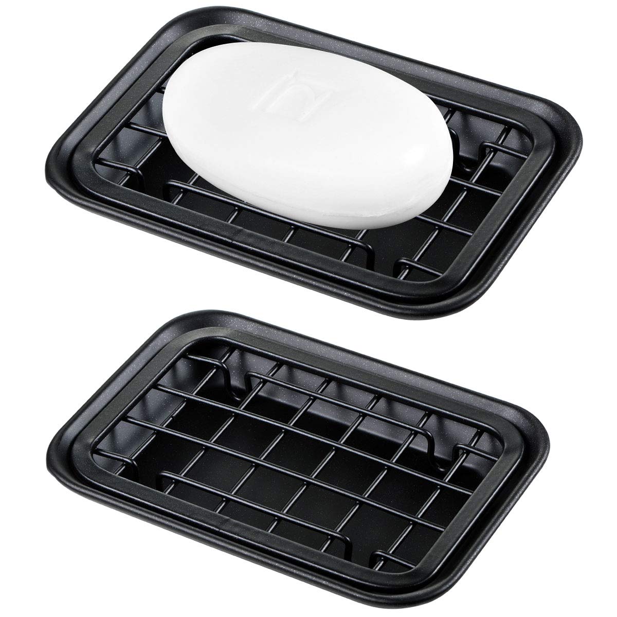 SheeChung Soap Dish for Bathroom Kitchen, Stainless Steel Soap Holder Tray