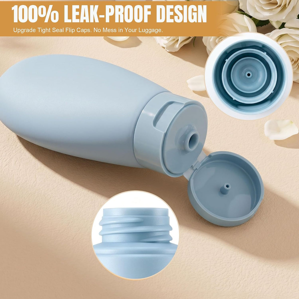 DEWSENSI 20 Pack Travel Bottles for Toiletries, Travel Size Containers Kit