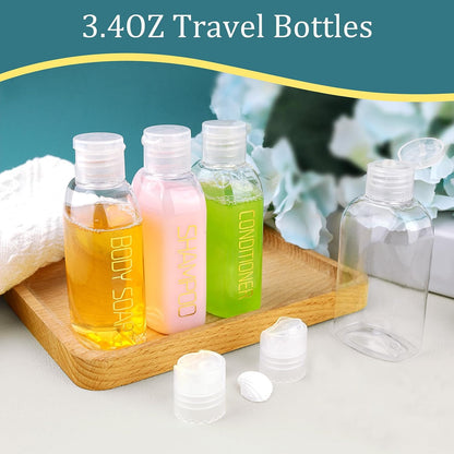 Cosywell 4pc 3.4 oz Leakproof Squeeze Bottles Travel Kit