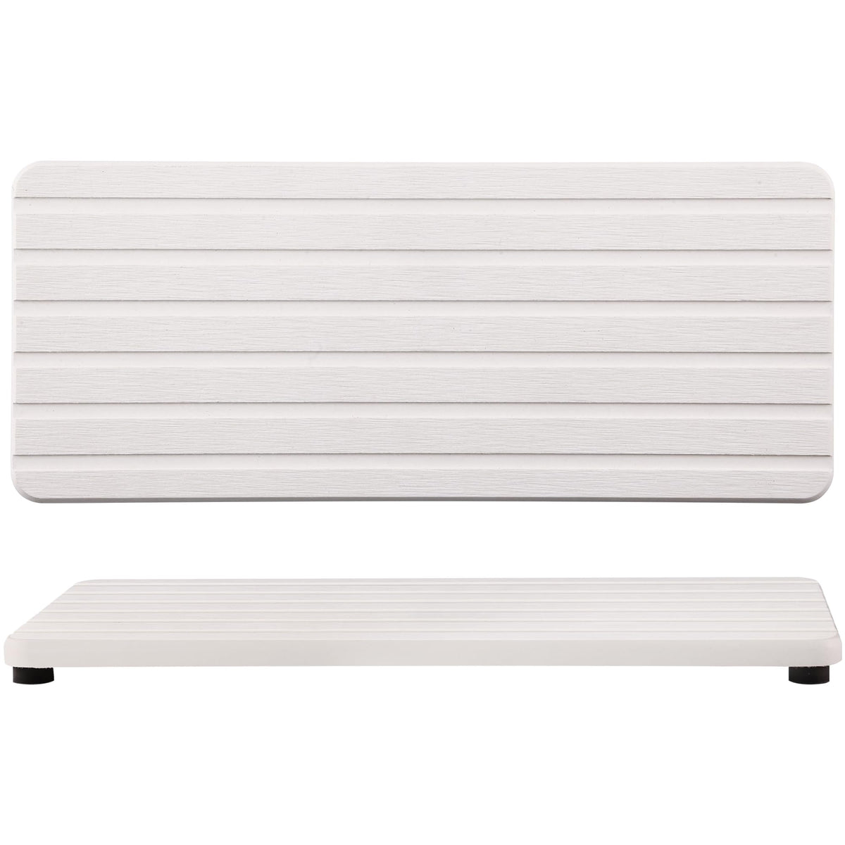 NiuYichee 2 PCS Water Absorbent diatomite Coasters, 8.3" x 4" Water Absorbing Stone Tray for Sink, Stone Drying mat for Kitchen Counter, Stone soap Tray Used for Hand Soaps & toiletries & Plants