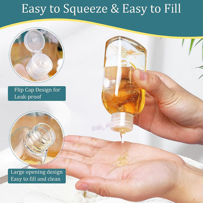 Cosywell 4pc 3.4 oz Leakproof Squeeze Bottles Travel Kit