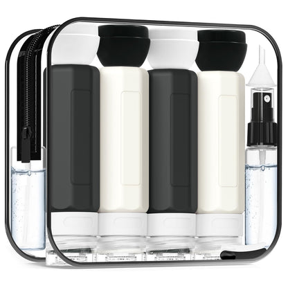 Redfly Travel Bottles for Toiletries 3oz, Silicone Travel Size Containers