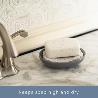 S&T INC. Bar Soap Holder, 4 Pack, 2.9" x 4.4", White