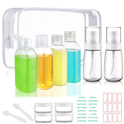 Travel Kit 10 PCS Travel Bottles for Toiletries TSA Approved Bottle