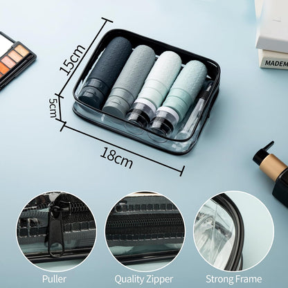 Mrsdry Travel Size Toiletries, TSA Approved Silicone Travel Containers for Toiletries, Leak Proof Refillable Liqus Shampoo And Conditioner travel Essentials toiletry Bottles (18 Pack)