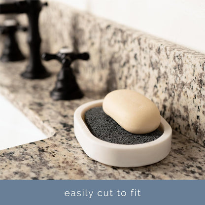 S&T INC. Bar Soap Holder, 4 Pack, 2.9" x 4.4", Dark Grey