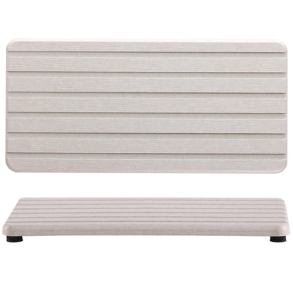 NiuYichee 2 PCS Water Absorbent diatomite Coasters, 8.3" x 4" Water Absorbing Stone Tray for Sink, Stone Drying mat for Kitchen Counter, Stone soap Tray Used for Hand Soaps & toiletries & Plants