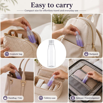 Travel Bottles for Toiletries 6 Pack 3oz/90ml Travel Size Toiletry Bottles