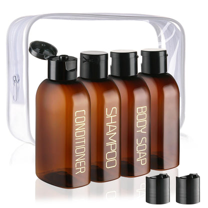 Cosywell 4pc 3.4 oz Leakproof Squeeze Bottles Travel Kit