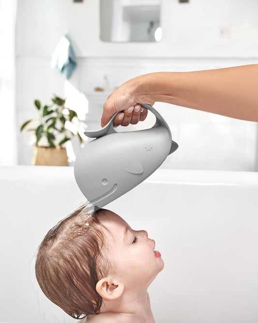 Skip Hop Baby Bath Rinse Cup MOBY Tear-free Waterfall Rinser Grey Age 0+
