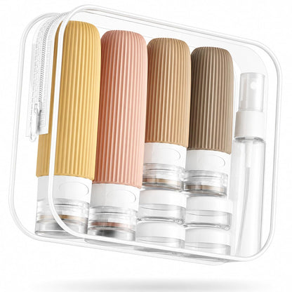 Mrsdry 16 Pack Travel Bottles Set, TSA Approved Leak Proof Silicone Squeezable Containers for Toiletries, Refillable Travel Accessories for Conditioner, Shampoo, Lotion & Body Wash Accessories