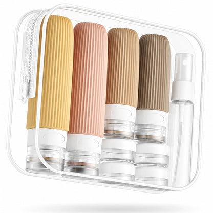 Mrsdry 16 Pack Travel Bottles Set, TSA Approved Leak Proof Silicone Squeezable Containers for Toiletries, Refillable Travel Accessories for Conditioner, Shampoo, Lotion & Body Wash Accessories