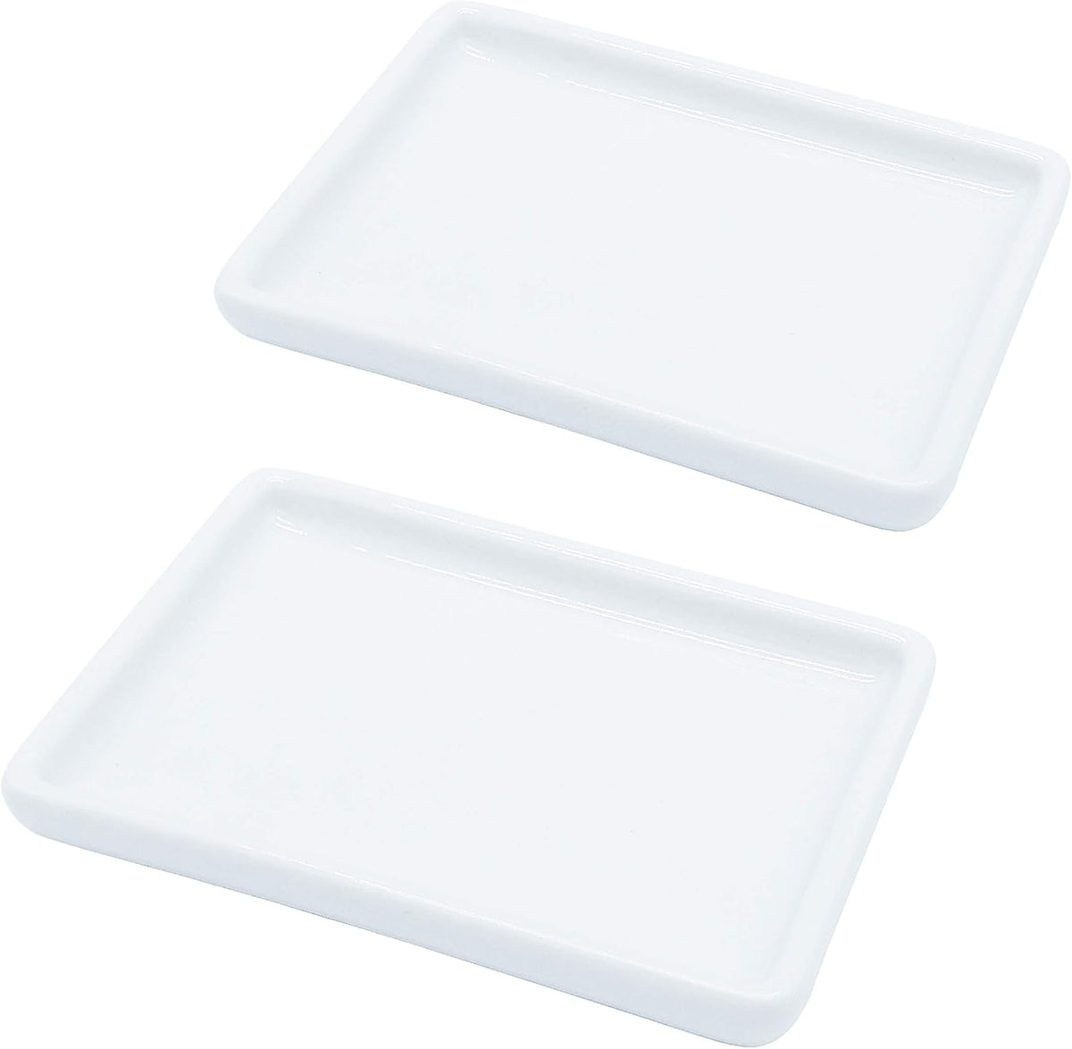 Ceramic Soap Dish for Shower, 2 Pack Bar Soap Holder, Soap Tray